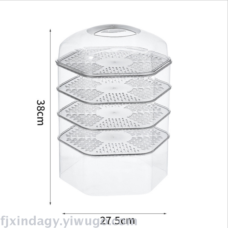 Hexagonal heat preservation dish cover multi-layer dustproof and fly-proof dish cover table thickened multi-layer dish c