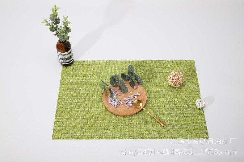 Western-Style Placemat Table Mat Heat Insulation Anti-Scald Cup Mat Bowl Mat Hotel European Non-Slip PVC Environmental Protection Double-Sided Table Towel Teslin
