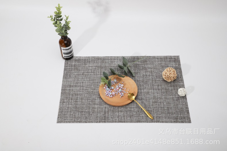 Western-Style Placemat Table Mat Heat Insulation Anti-Scald Cup Mat Bowl Mat Hotel European Non-Slip PVC Environmental Protection Double-Sided Table Towel Teslin