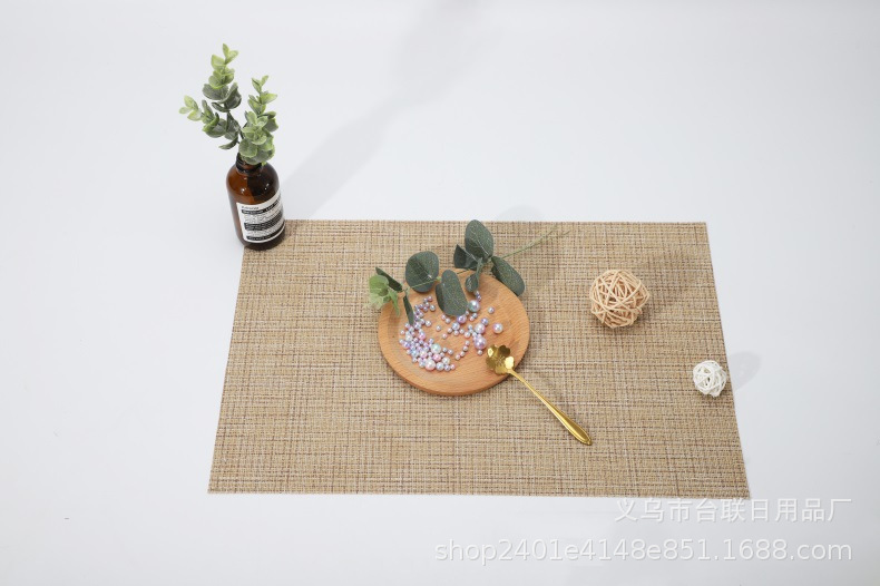 Western-Style Placemat Table Mat Heat Insulation Anti-Scald Cup Mat Bowl Mat Hotel European Non-Slip PVC Environmental Protection Double-Sided Table Towel Teslin