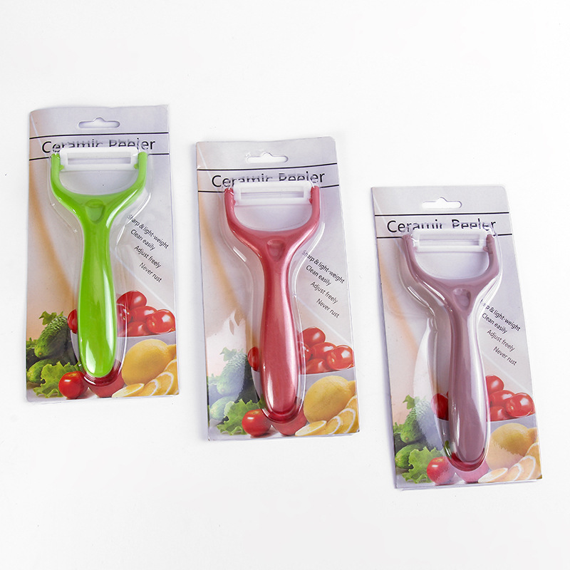In Stock Wholesale Household Tools For Cutting Fruit Peeling Scratcher Outdoor Portable Peeler Ceramic Peeler