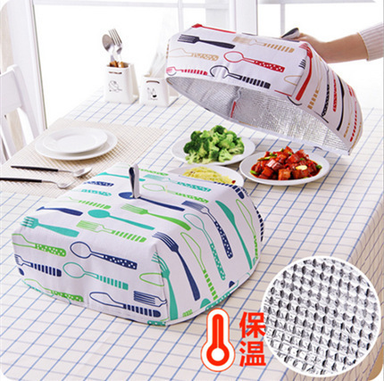 Creative Foldable Cover Dining Table Anti Fly Cover Food Insulation Cover Thick Aluminum Foil Dining Table Food Dust Cover