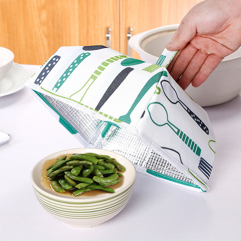 Creative Foldable Cover Dining Table Anti Fly Cover Food Insulation Cover Thick Aluminum Foil Dining Table Food Dust Cover
