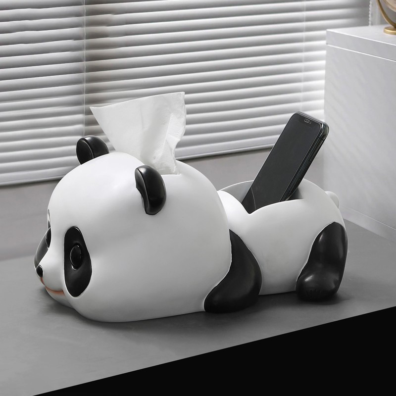 INS Creative Panda Tissue Box Decoration Key Storage Living Room Table Home Decoration Nordic Cute