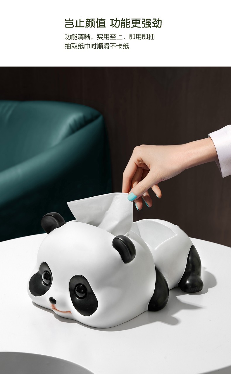 INS Creative Panda Tissue Box Decoration Key Storage Living Room Table Home Decoration Nordic Cute