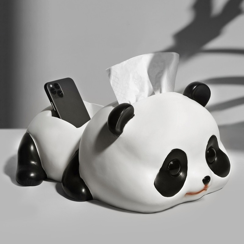 INS Creative Panda Tissue Box Decoration Key Storage Living Room Table Home Decoration Nordic Cute
