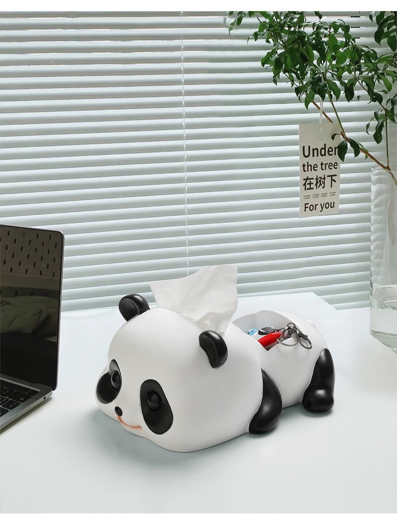 INS Creative Panda Tissue Box Decoration Key Storage Living Room Table Home Decoration Nordic Cute
