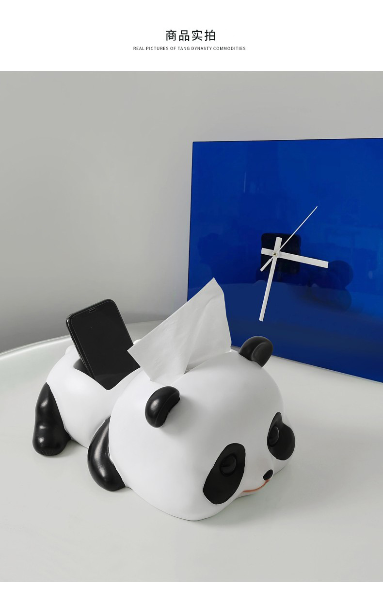 INS Creative Panda Tissue Box Decoration Key Storage Living Room Table Home Decoration Nordic Cute