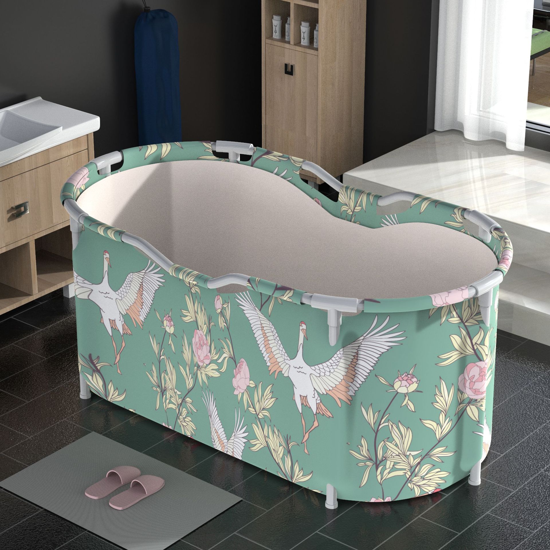 Bath tub adult folding household artifact bath tub adult thickening xl full bath tub