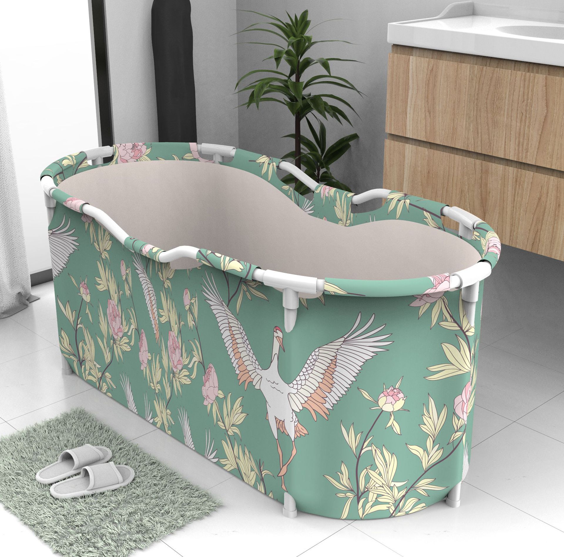 Bath tub adult folding household artifact bath tub adult thickening xl full bath tub