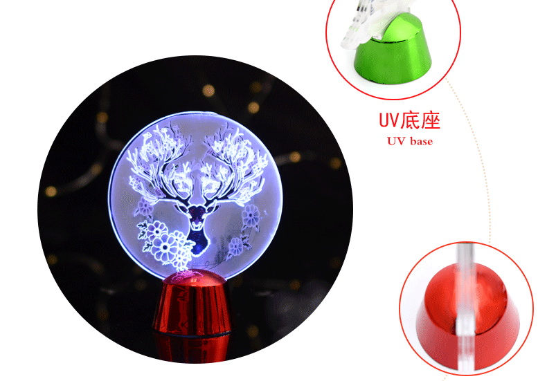 Manufacturers direct ghost Festival Christmas creative LED lights acrylic table top decoration lighting 3D small night light gifts