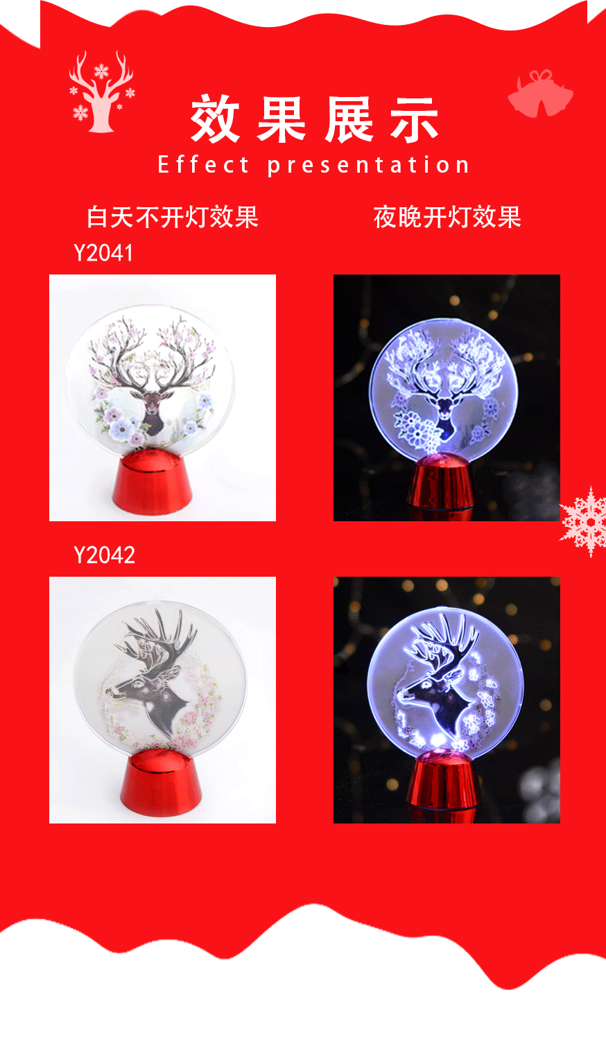Manufacturers direct ghost Festival Christmas creative LED lights acrylic table top decoration lighting 3D small night light gifts