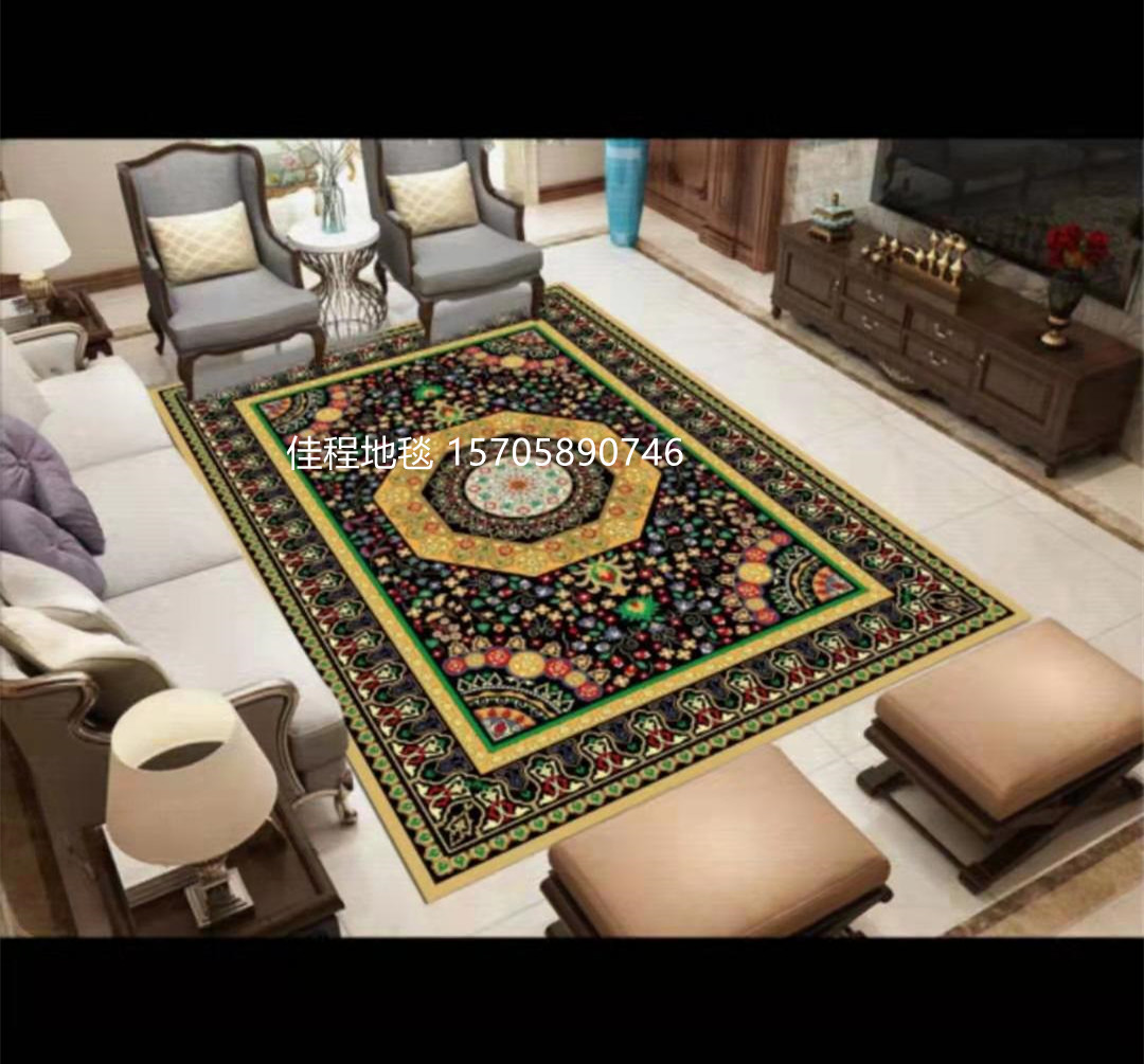 INS European Style Living Room Printing Carpet Printing Carpet Bedside Blanket Table Carpet Custom Carpet 120 * 180cm