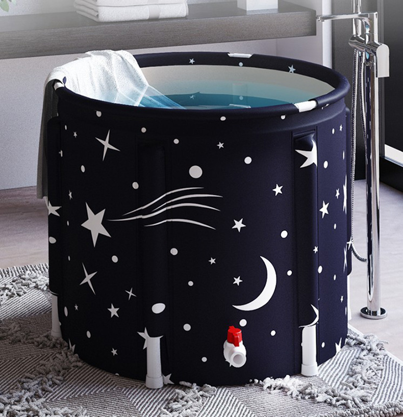 Cross-border folding bath tub adult non-inflatable folding tub Household bath tub bath sweat steaming tub