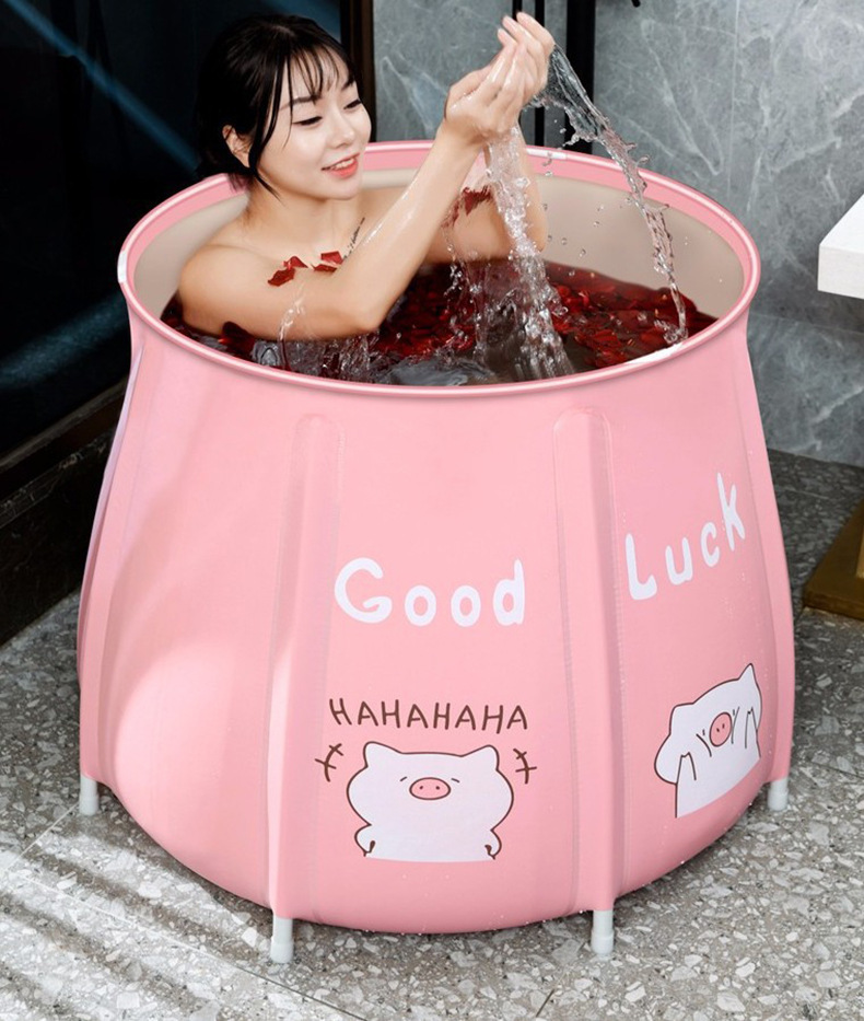 Cross-border folding bath tub adult non-inflatable folding tub Household bath tub bath sweat steaming tub