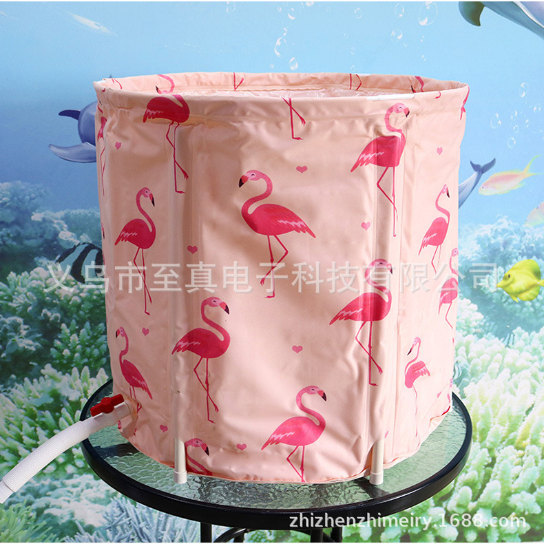 Cross-border folding bath tub adult non-inflatable folding tub Household bath tub bath sweat steaming tub