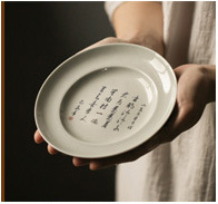 Handmade and HandPainted Cover Bowl Pot Tray Kung Fu Tea Set Dry Tea Table Retro Celadon Glaze NonTray Cover Bowl