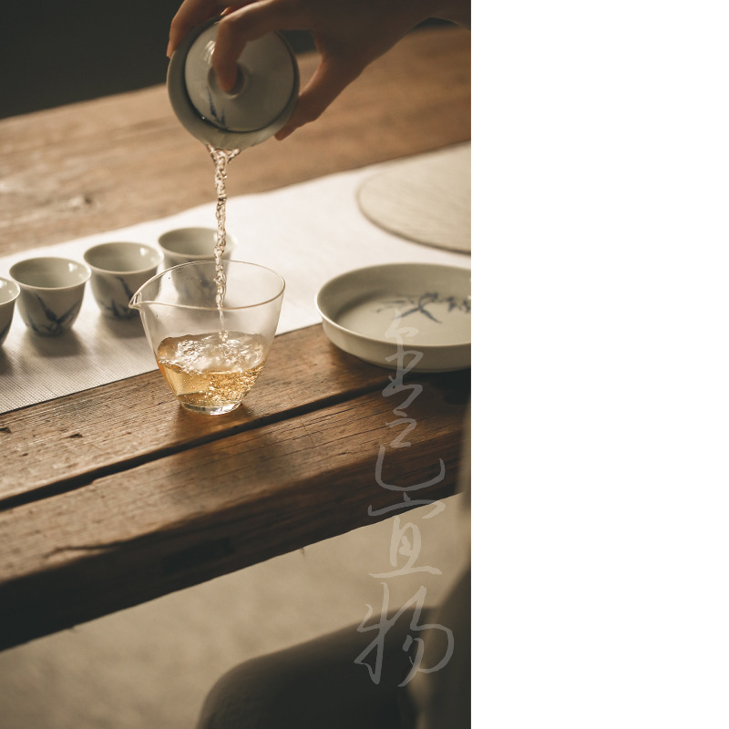 Handmade and HandPainted Cover Bowl Pot Tray Kung Fu Tea Set Dry Tea Table Retro Celadon Glaze NonTray Cover Bowl