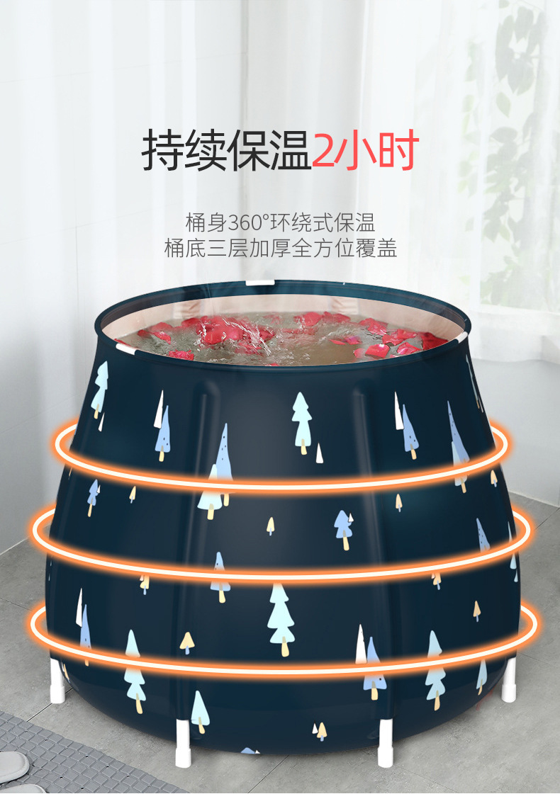 folding adult bath tub folding portable bath tub noninflatable bath tub household thickened bath sweat steamer bucket