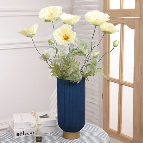 The simulation plant poppy hotel table decoration false flower spring artificial poppy simulation poppies wholesale
