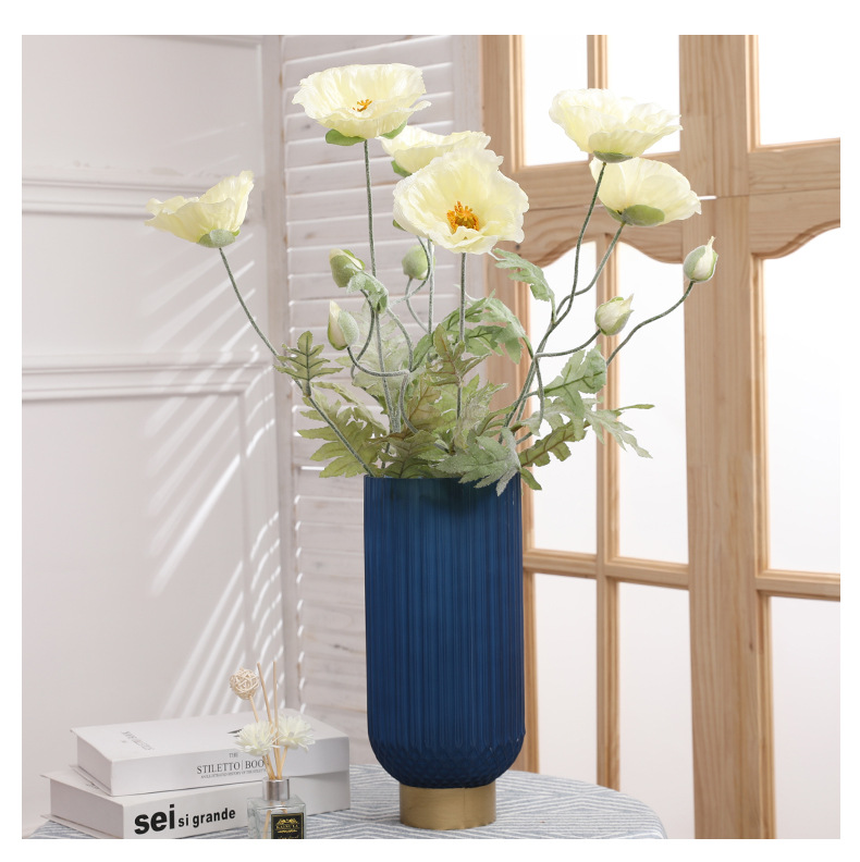 The simulation plant poppy hotel table decoration false flower spring artificial poppy simulation poppies wholesale The simulation plant poppy hotel table decoration false flower spring artificial poppy simulation poppies wholesale
