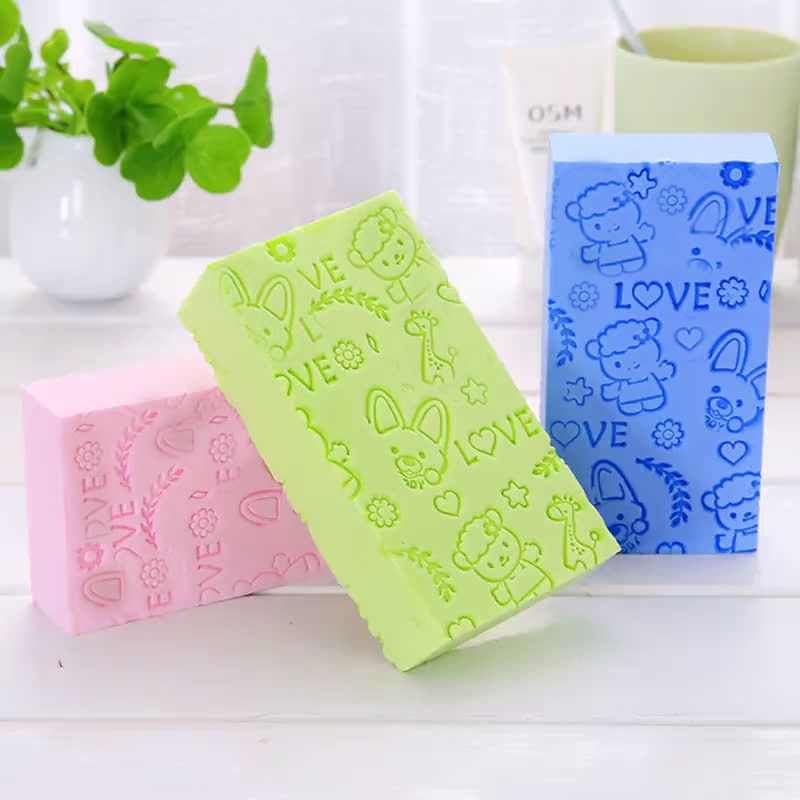 New Cartoon Bath Sponge High-Density Printing Children&#039;s Rub-Free Bath Towel Home Bath Dusting Gadgets