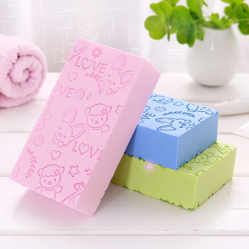 New Cartoon Bath Sponge High-Density Printing Children&#039;s Rub-Free Bath Towel Home Bath Dusting Gadgets