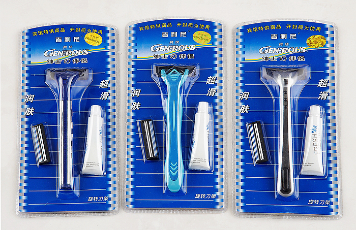 Hotel supplies paid Hotel room shaver disposable shaver gilini 588