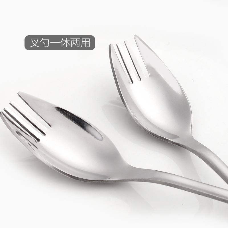 Korean stainless steel one - purpose fork spoon instant noodles spoon salad spoon salad fork spoon spoon