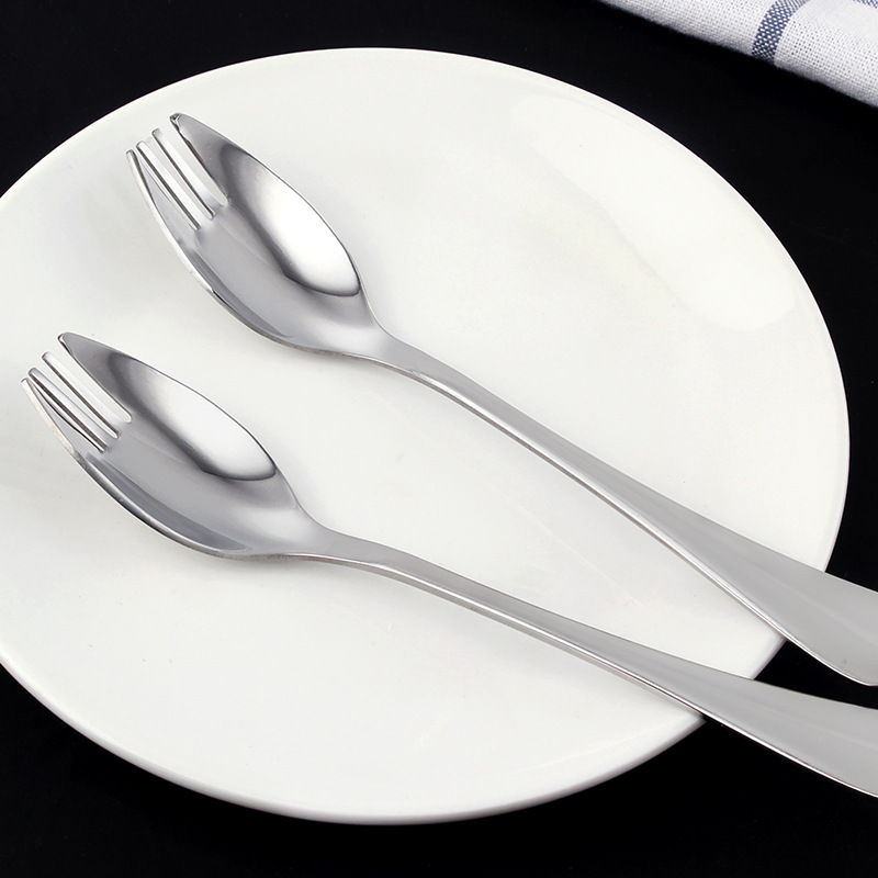 Korean stainless steel one - purpose fork spoon instant noodles spoon salad spoon salad fork spoon spoon