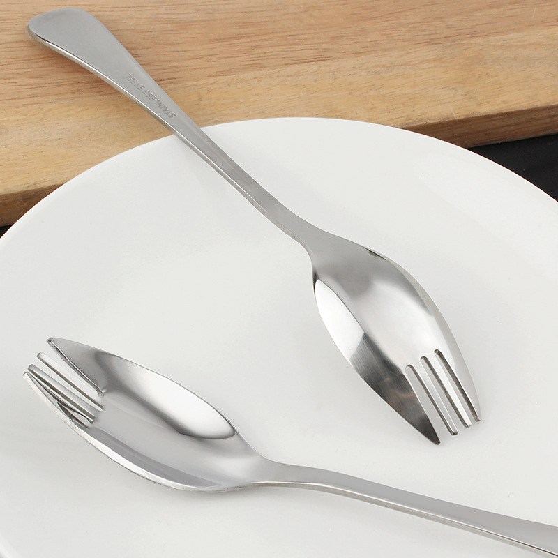 Korean stainless steel one - purpose fork spoon instant noodles spoon salad spoon salad fork spoon spoon Korean stainless steel one - purpose fork spoon instant noodles spoon salad spoon salad fork spoon spoon