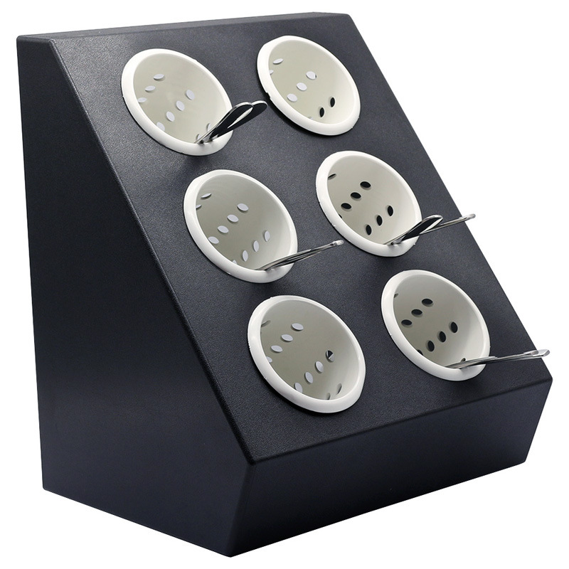 Six-Grid Knife and Fork Storage Grid Knife and Fork Storage Basket Tableware Storage Storage Grid Bar Counter Tableware Receiving Box