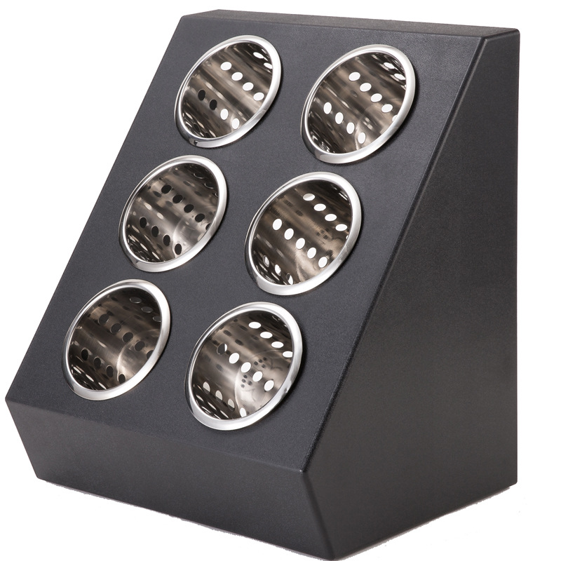 Six-Grid Knife and Fork Storage Grid Knife and Fork Storage Basket Tableware Storage Storage Grid Bar Counter Tableware Receiving Box