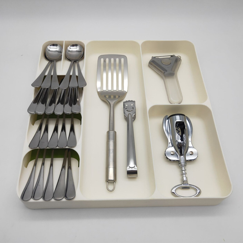 Kitchen Knife and Fork Drawer Organizing Box Spoon Fork Finishing Box Kitchen Cutlery Rack Tableware Knife and Fork Drawer Storage Box