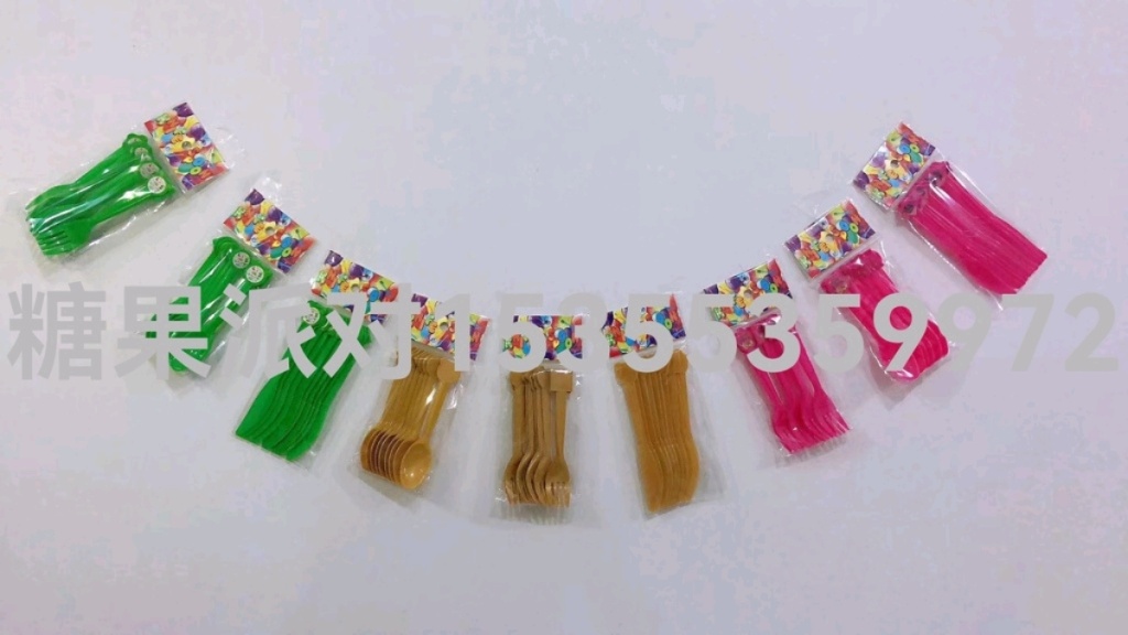 Children's Birthday Party Decoration Layout Supplies Disposable Knife Fork Spoon Lengthened Cartoon Fork Spoon Piggy Page