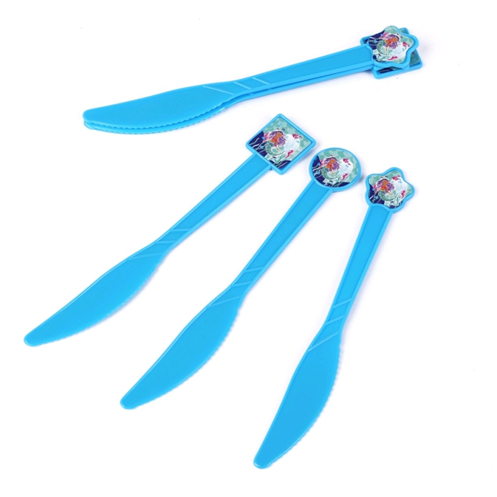 Children's Birthday Party Decoration Layout Supplies Disposable Knife Fork Spoon Lengthened Cartoon Fork Spoon Piggy Page