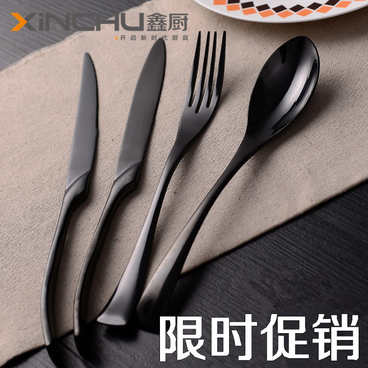 and fork more stainless steel plating black knife and fork spoon gold plated steak knife and fork gift set tableware