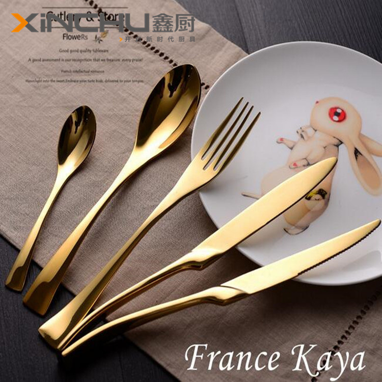 and fork more stainless steel plating black knife and fork spoon gold plated steak knife and fork gift set tableware