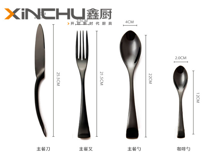 and fork more stainless steel plating black knife and fork spoon gold plated steak knife and fork gift set tableware