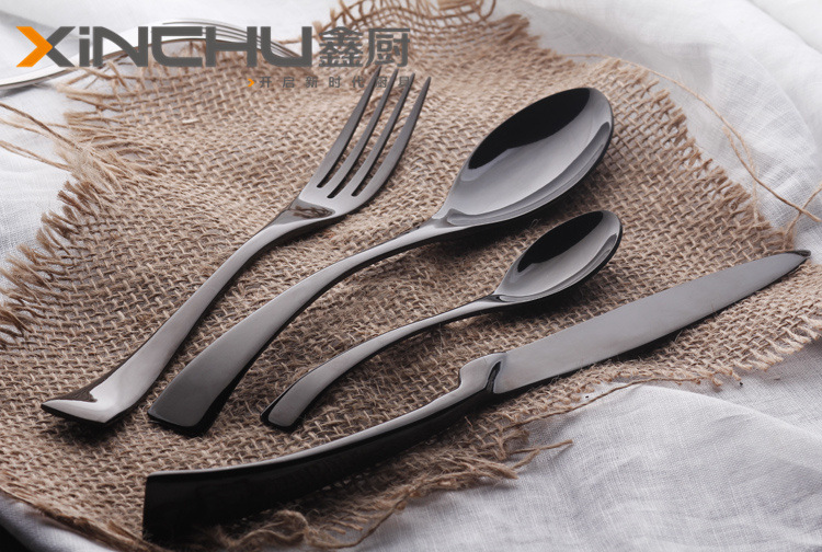 and fork more stainless steel plating black knife and fork spoon gold plated steak knife and fork gift set tableware