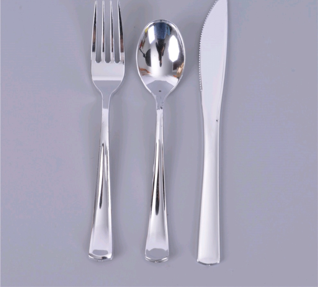 Rose Gold Plating Knife, Fork and Spoon Three-Piece Thickened Western Party Birthday Cake Fork Decoration Supplies Rose Gold Plating Knife, Fork and Spoon Three-Piece Thickened Western Party Birthday Cake Fork Decoration Supplies