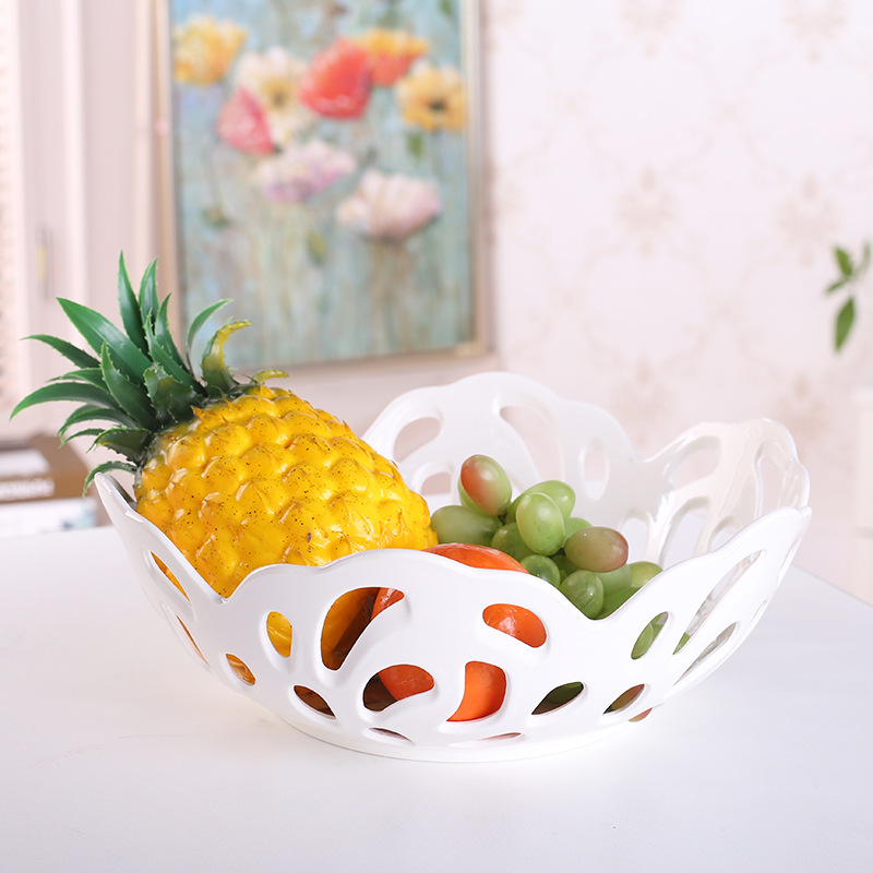 New fashion fruit plate imitation Porcelain Creative Tableware melon seeds peanut fruit plate hollow shaped fruit plate