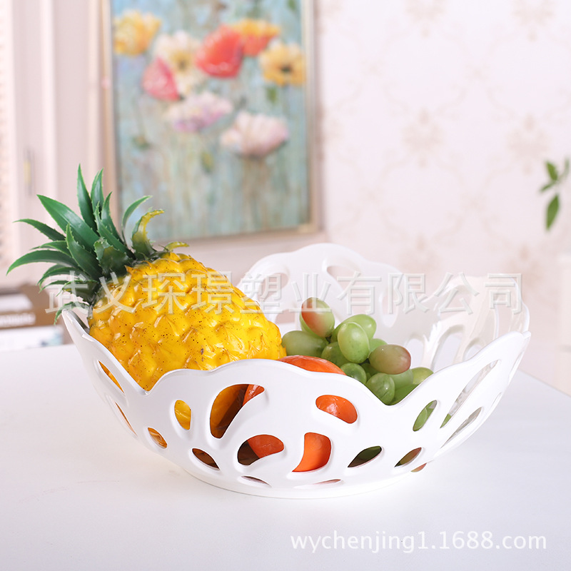 New fashion fruit plate imitation Porcelain Creative Tableware melon seeds peanut fruit plate hollow shaped fruit plate