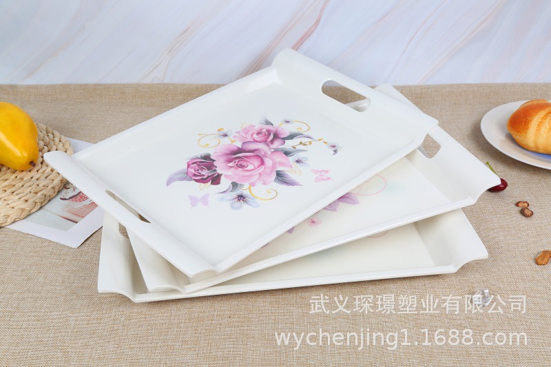 New creative Imitation Eco-friendly tableware trays USES food trays to customize European plate wholesale