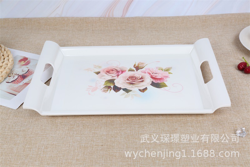 New creative Imitation Eco-friendly tableware trays USES food trays to customize European plate wholesale
