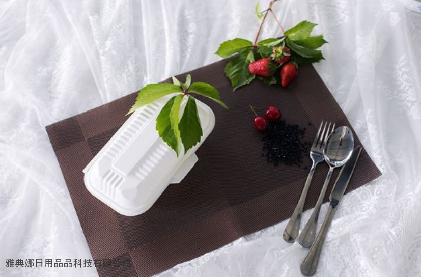 Corn Starch Disposable Food Container Environmentally Friendly Degradable Corn Starch Tableware Three-Grid Box
