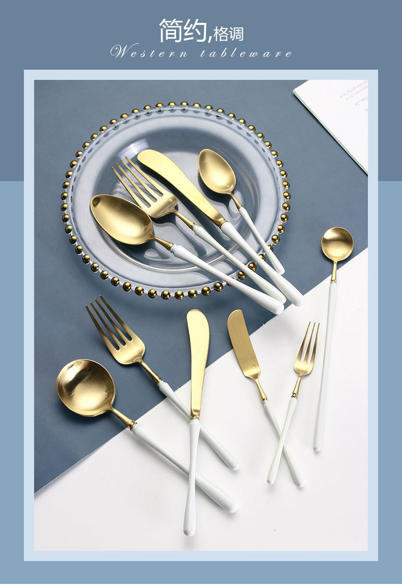 Factory Direct Sales Qinglong 304 Stainless Steel Western Tableware Platinum Knife, Fork and Spoon Suit Small Waist Handle Simple Factory Direct Sales Qinglong 304 Stainless Steel Western Tableware Platinum Knife, Fork and Spoon Suit Small Waist Handle Simple