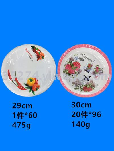 Melamine tableware Melamine plate meinai dish applique plate a large number of spot stock low price processing