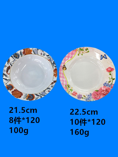 Melamine tableware Melamine plate meinai dish applique plate a large number of spot stock low price processing