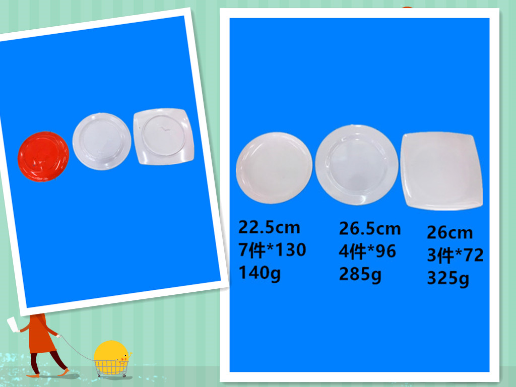 Melamine tableware Melamine plate meinai dish applique plate a large number of spot stock low price processing